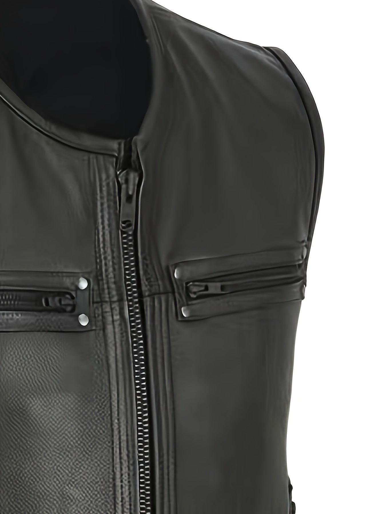 “Classic Rider Faux Leather Vest for Men”