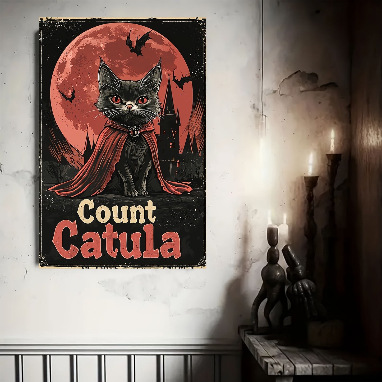 Count Barkula Vampire Pet Art Poster