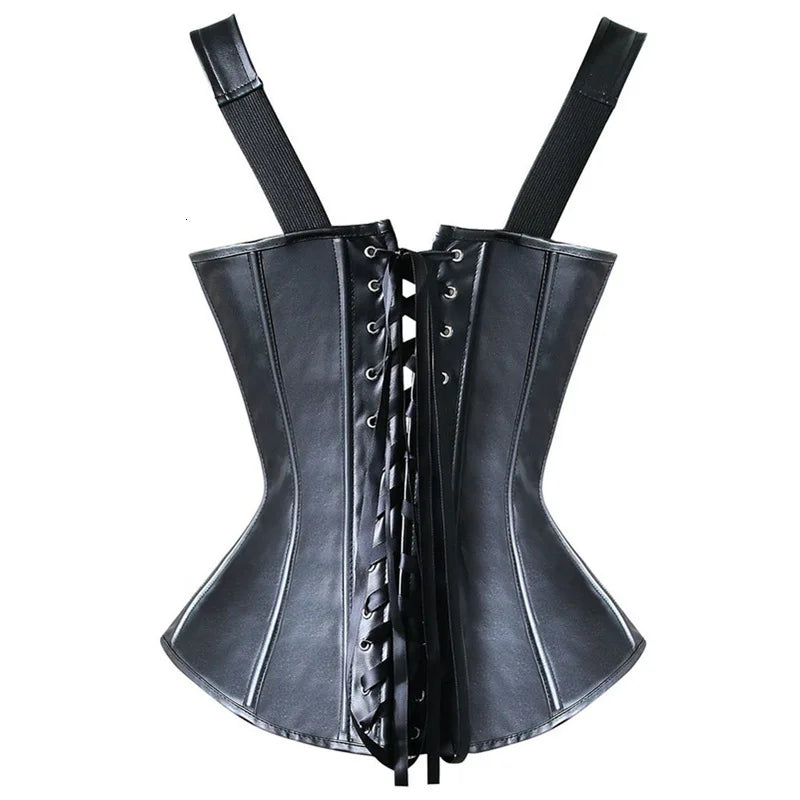 Steampunk Faux Leather Corset