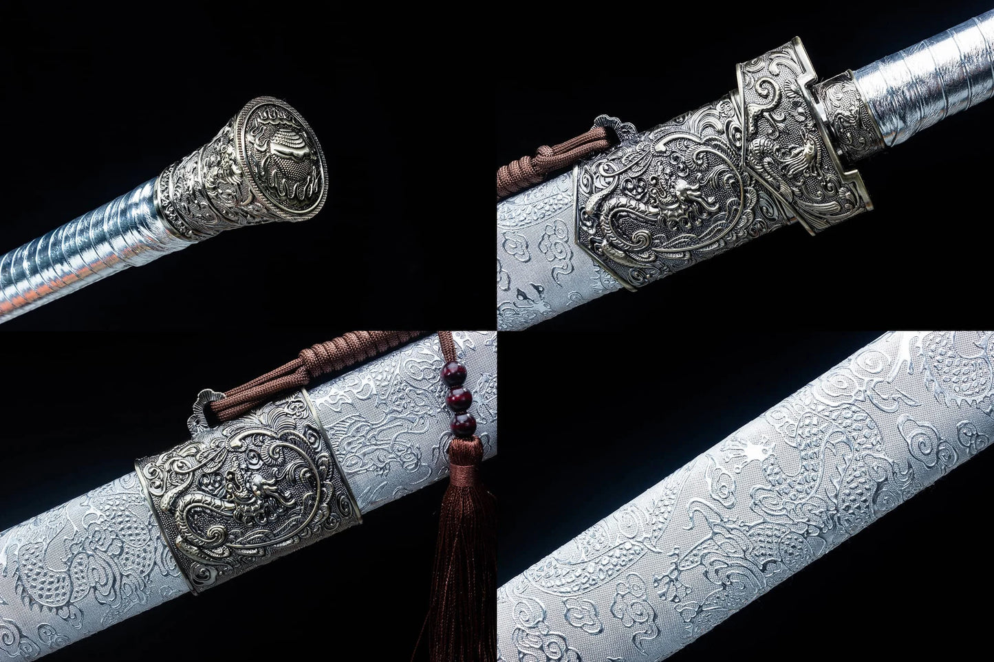 "108cm Phoenix Dragon Sword – Forged Elegance in Steel"