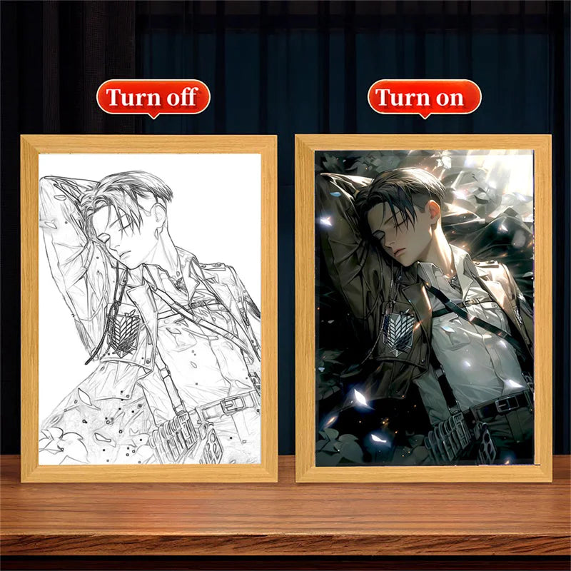 Anime Titan Glow Frame: LED Moonlight Decor