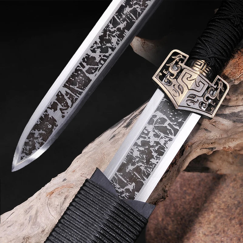 Zombie Etched Han Jian: Decorative Steel Sword