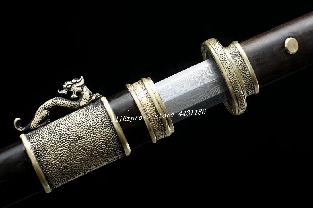 Dragon Jian: Handmade Damascus Blade Kung Fu Sword