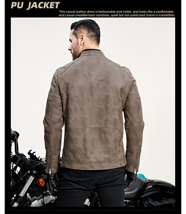Revved Up Vintage Faux Leather Biker Jacket