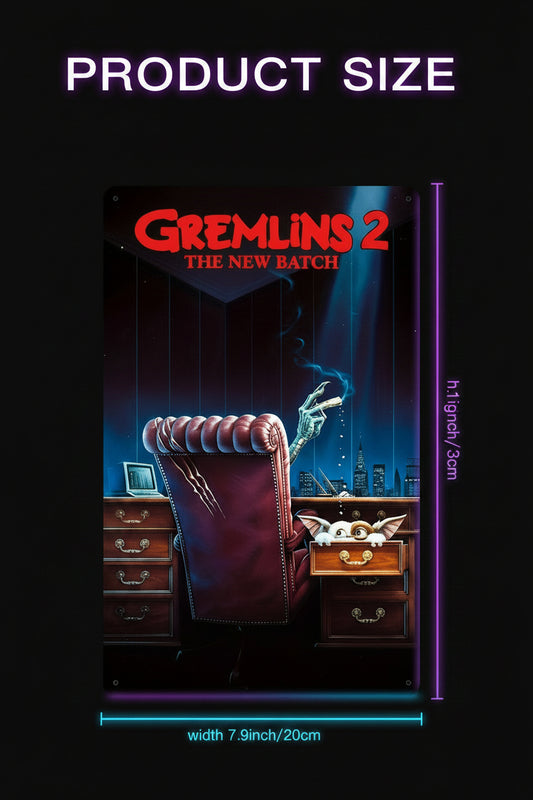 Gremlins 2 Vintage Metal Wall – Retro Decor