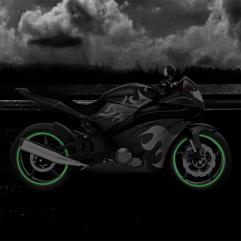 Reflective Rim Tape for Motorcycle Tires - Colorful Strips