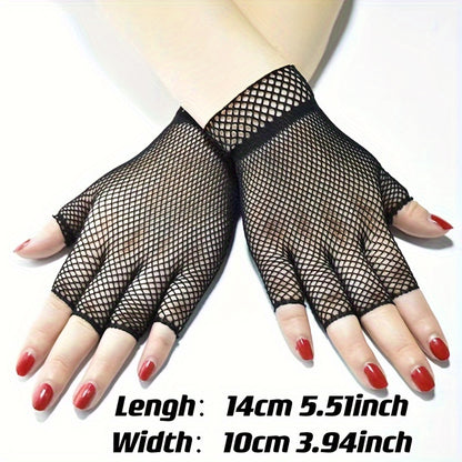 Half Finger Fishnet Gloves