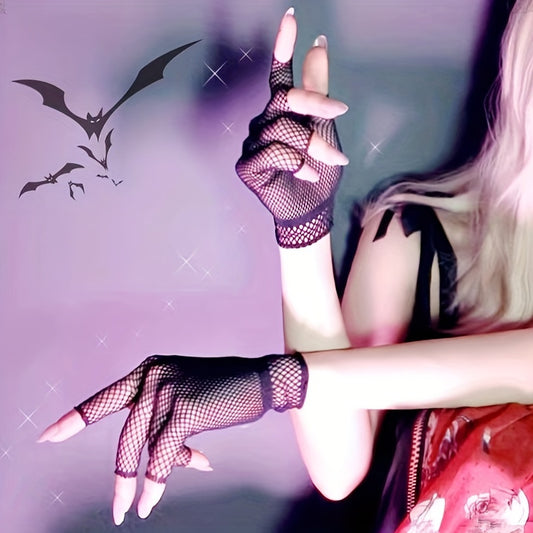 Half Finger Fishnet Gloves