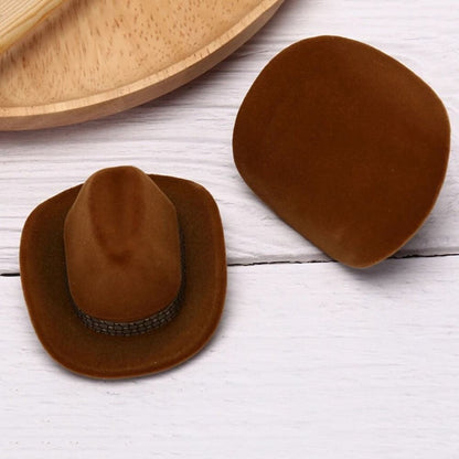 Velvet Cowboy Hat Ring Box - Western Charm Organizer