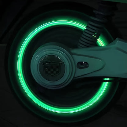 HexaGlow Tire Valve Caps - 4pcs Glow-in-Dark Set