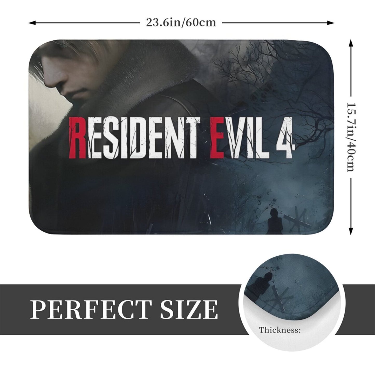 RE4 Inspired Washable Doormat - Lightweight Polyester