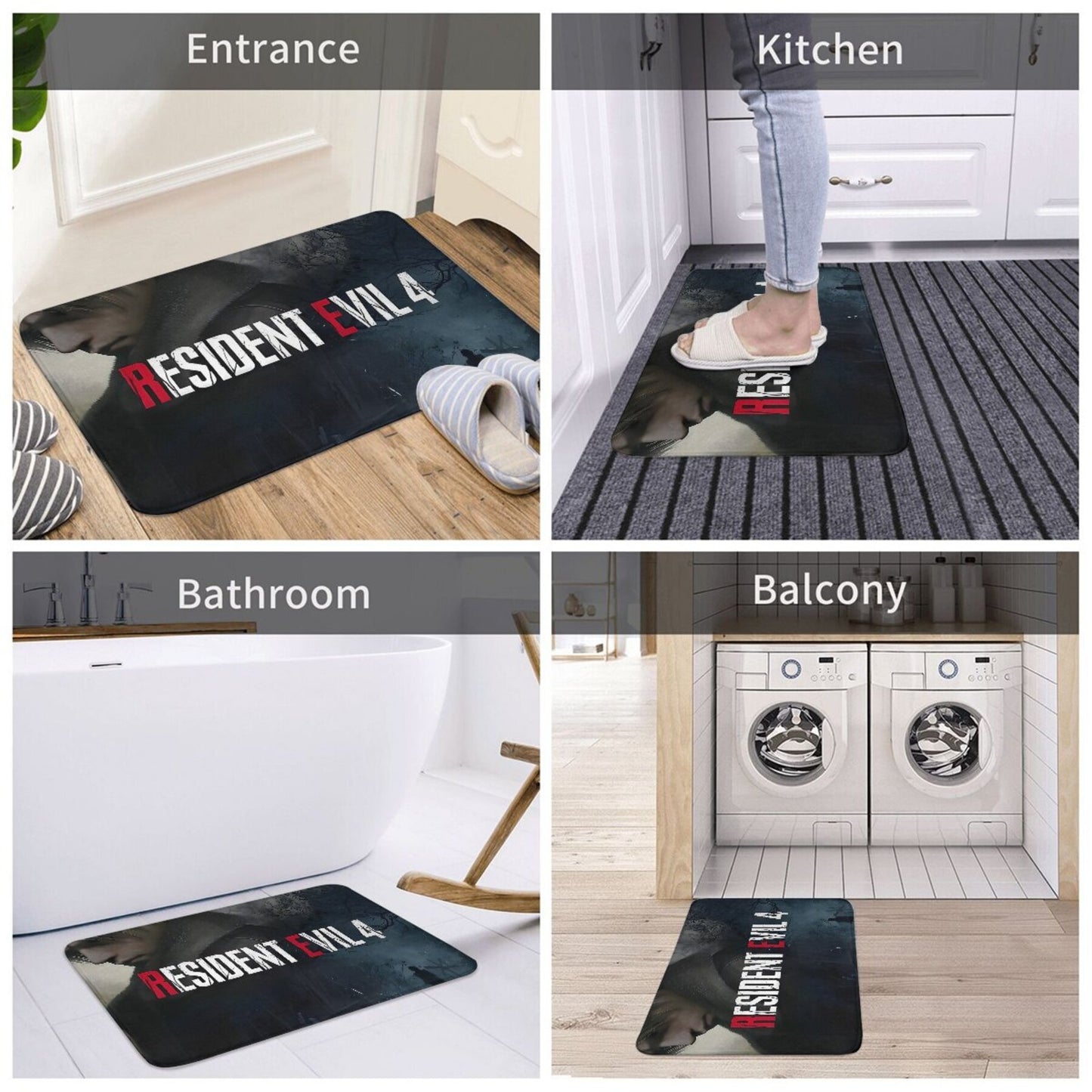 RE4 Inspired Washable Doormat - Lightweight Polyester