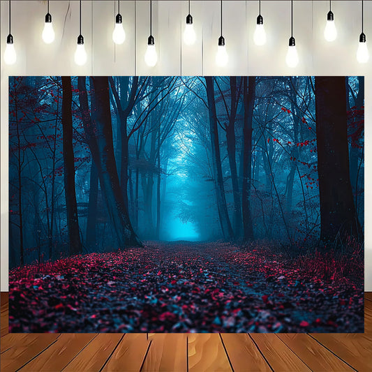 Enigmatic Twilight Forest Banner - Horror Decor