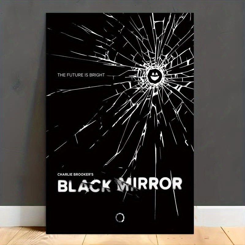 Frameless Black Mirror Canvas Art - Stylish Decor Piece