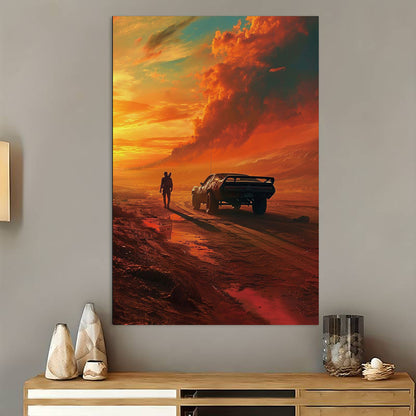 Vibrant Road Warrior Canvas Poster - Waterproof Art