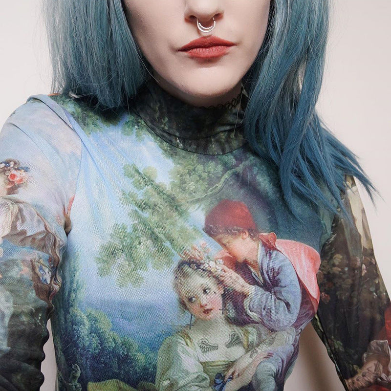 Angel oil painting T-shirt