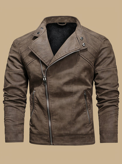Revved Up Vintage Faux Leather Biker Jacket