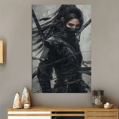 She-Devil Samurai Waterproof Canvas Wall Art