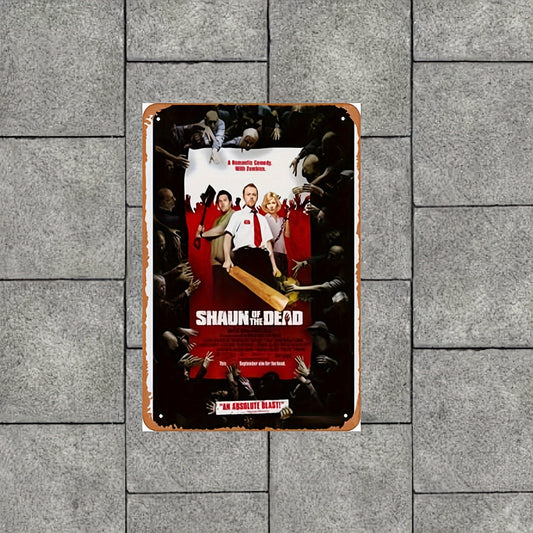 Shaun of the Dead Vintage Metal Sign
