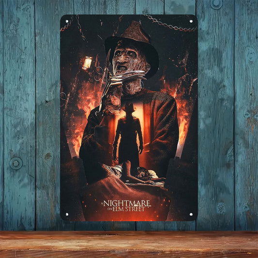 Retro Nightmare Elm Street Iron Wall Art Sign