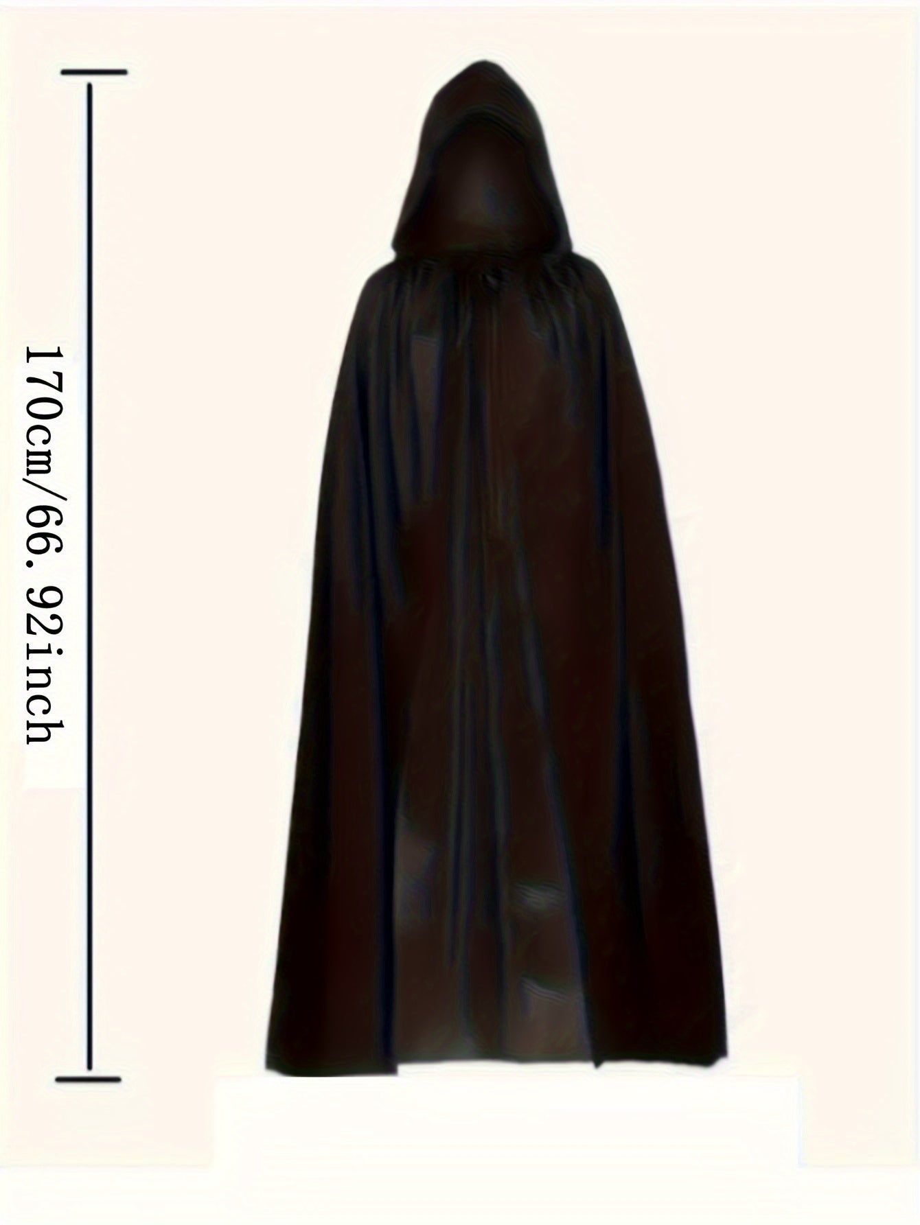 Single Layer Black Cape For Grim Reaper
