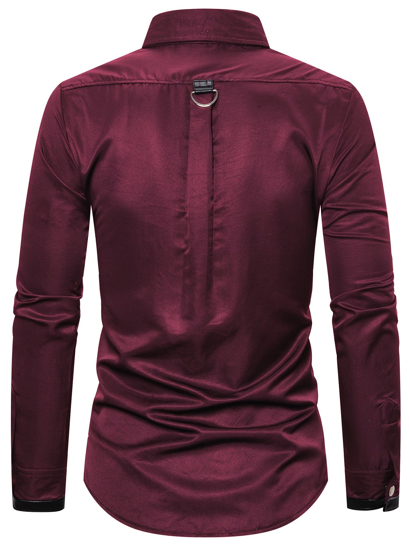 Gothic Slim Fit Long Sleeve Club Shirt for Men
