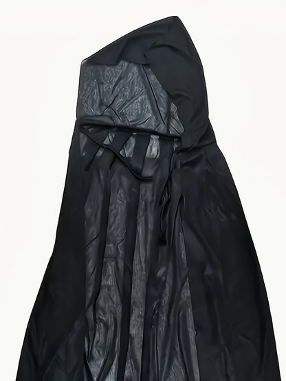 Single Layer Black Cape For Grim Reaper