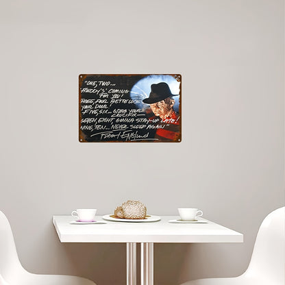 Nightmare Metal Sign - Freddy Krueger