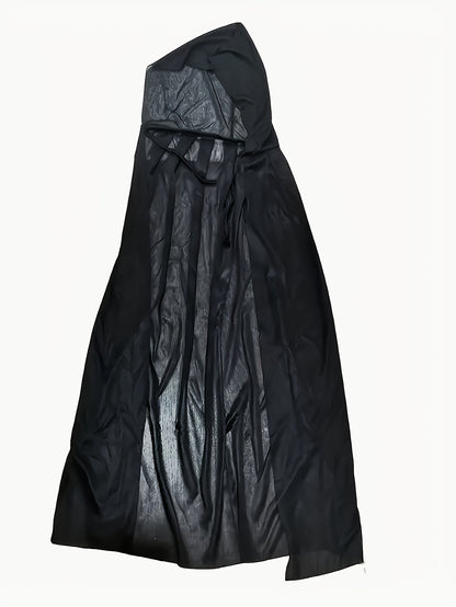 Single Layer Black Cape For Grim Reaper