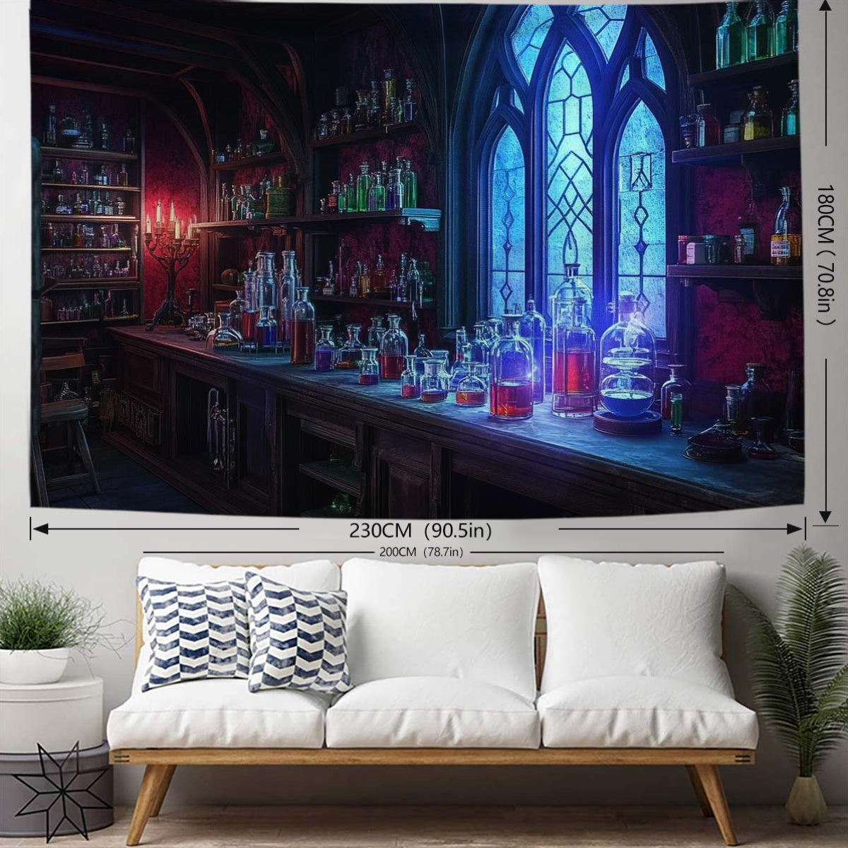 Enchanted Witch's Alchemy Wall Tapestry