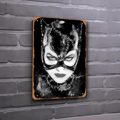 Catwoman Retro Iron Wall Art - Superhero Decor