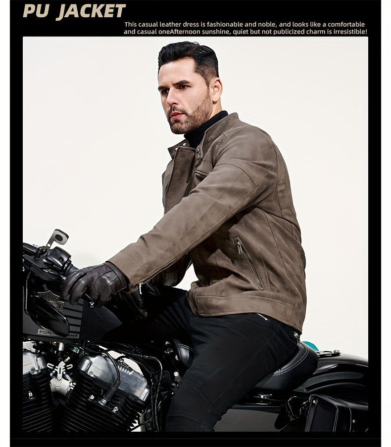 Revved Up Vintage Faux Leather Biker Jacket