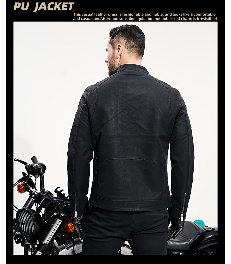 Revved Up Vintage Faux Leather Biker Jacket