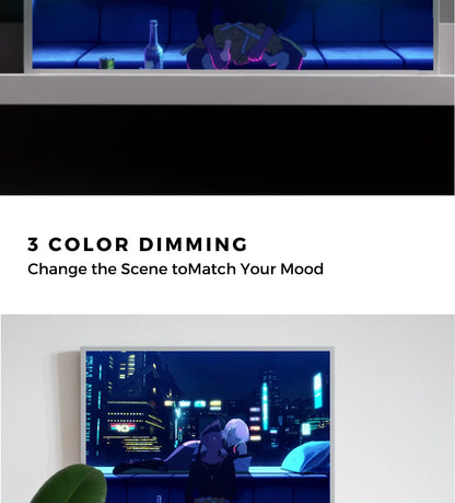 NeonGlow: Anime Cyberpunk LED Photo Light Frame