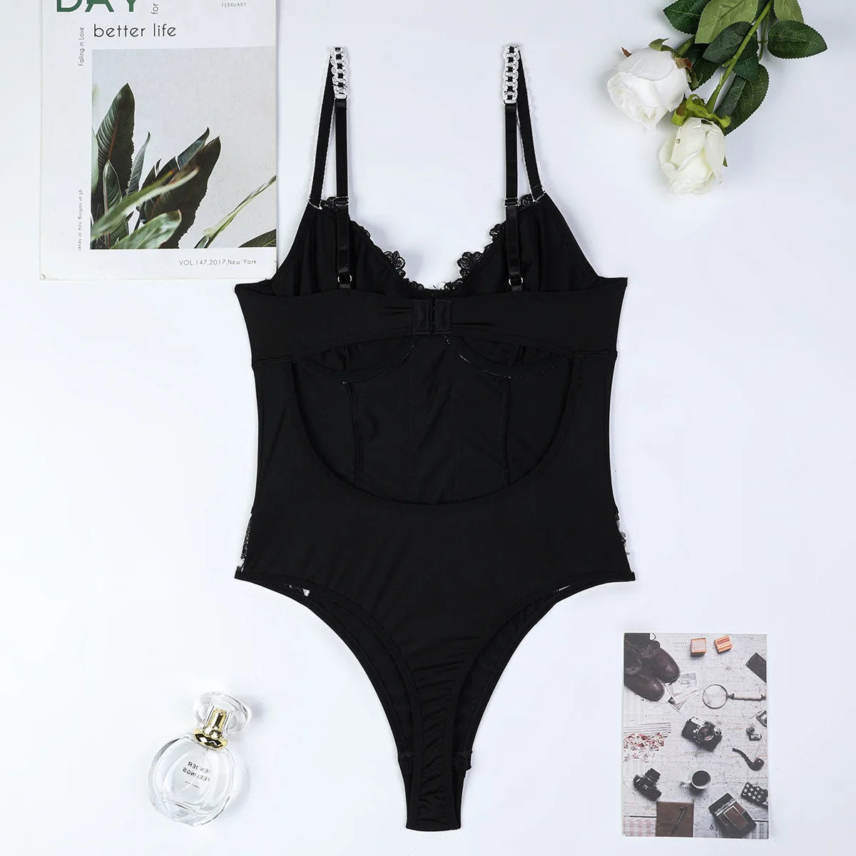 Seductively Yours: Lace Embrace Bodysuit
