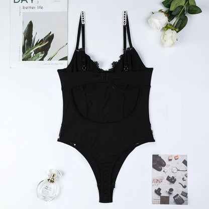 Seductively Yours: Lace Embrace Bodysuit