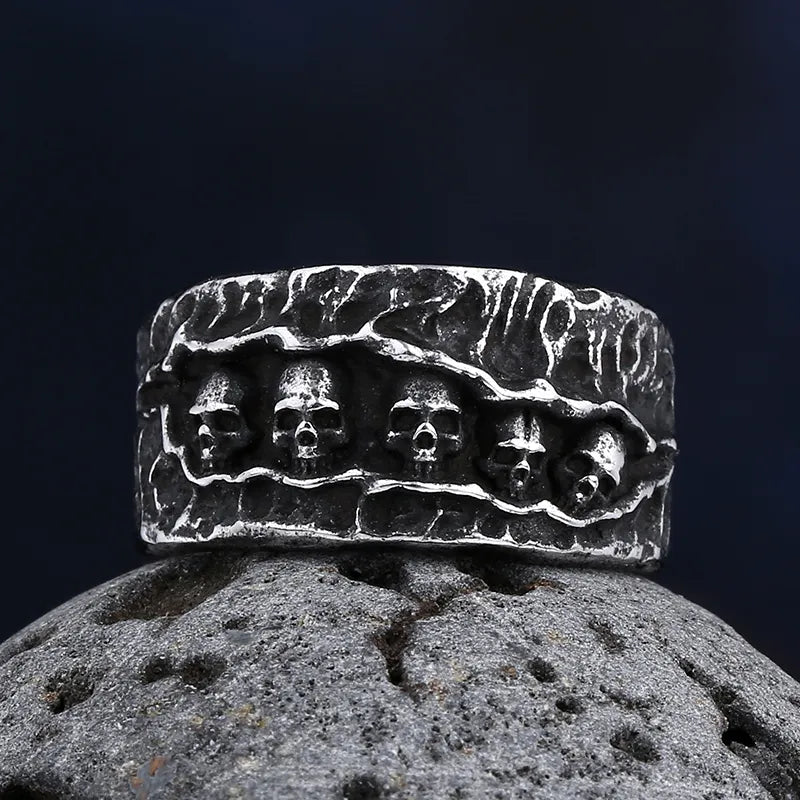 Gothic Retro Men Skull Ring