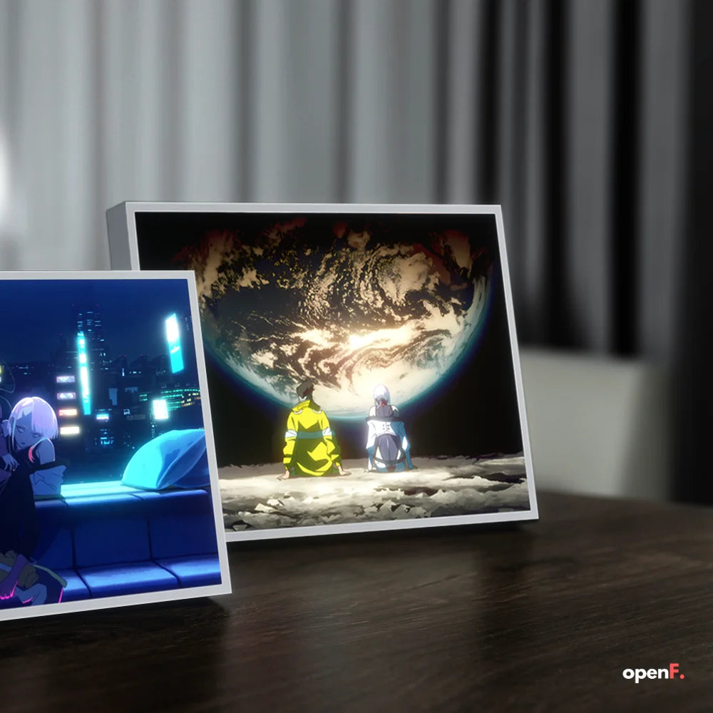 NeonGlow: Anime Cyberpunk LED Photo Light Frame
