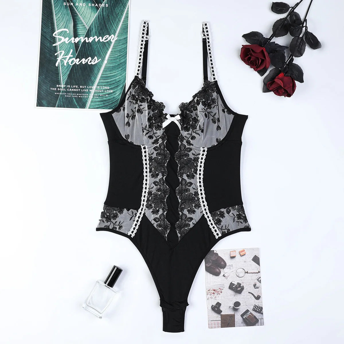 Seductively Yours: Lace Embrace Bodysuit