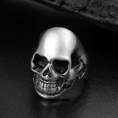 Men's Solid Skull Ring Gothic Punk