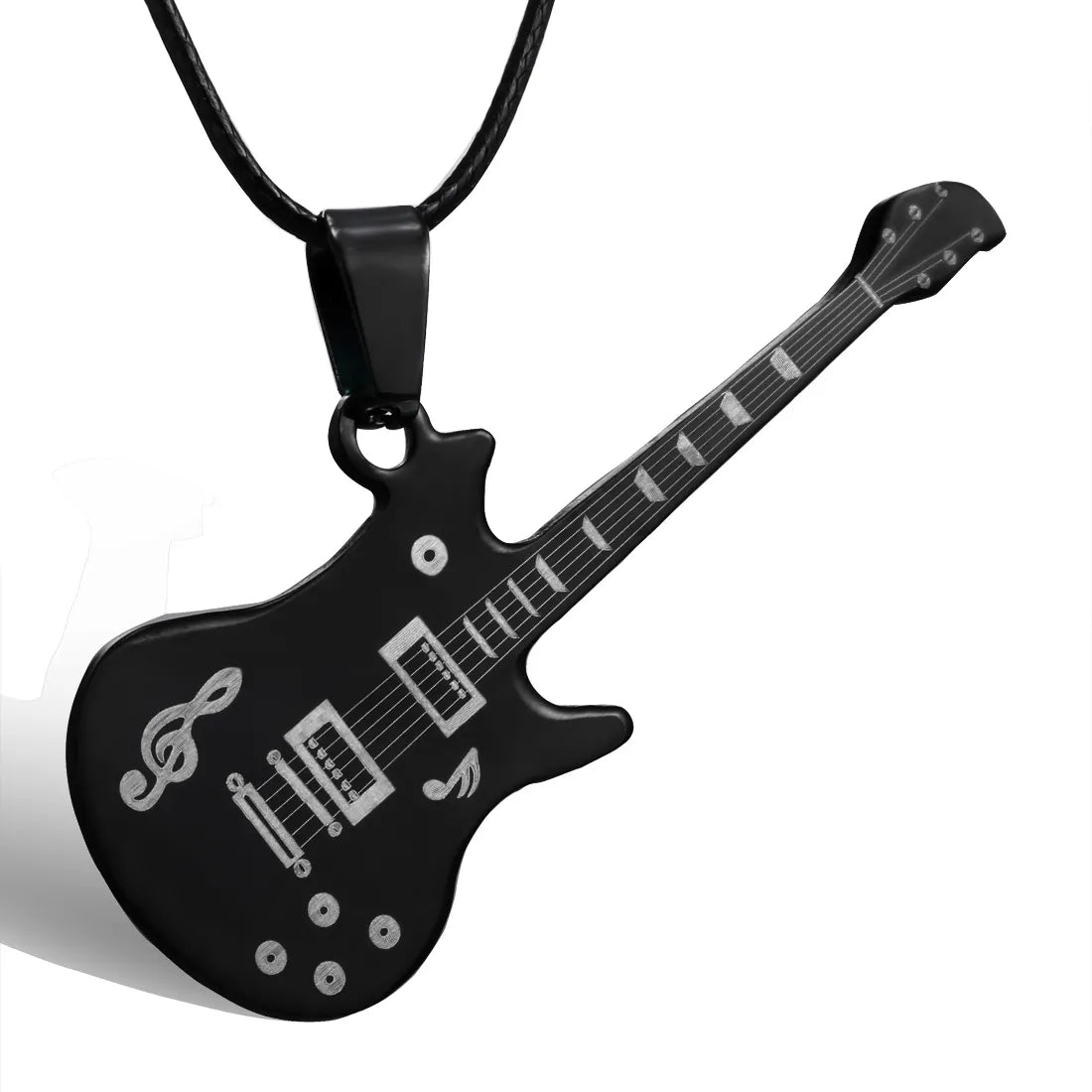 Fashion Cool Punk Black Stainless Steel Guitar