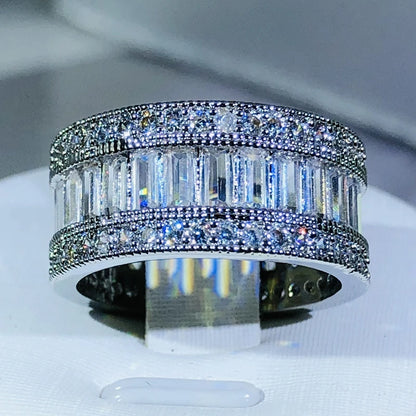 Crystal Ring Promise Wedding Engagement Rings