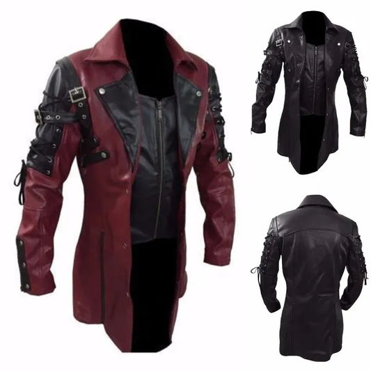 Men's Steampunk Vintage Leather Jacket