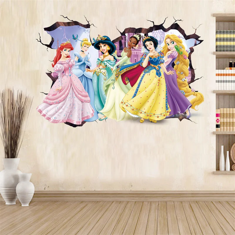 Cartoon princess Wall Stickers For Kids Room