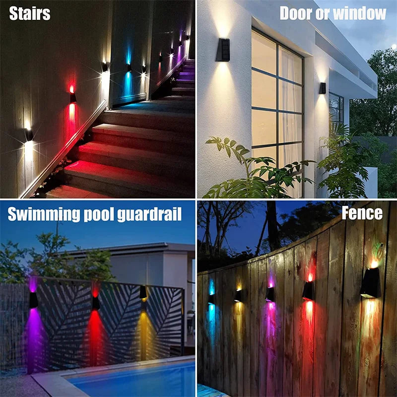 Solar Wall Lights Outdoor Fence Lights