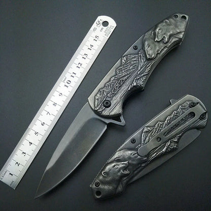 Polar Bear Stonewash Tactical Folding Knife