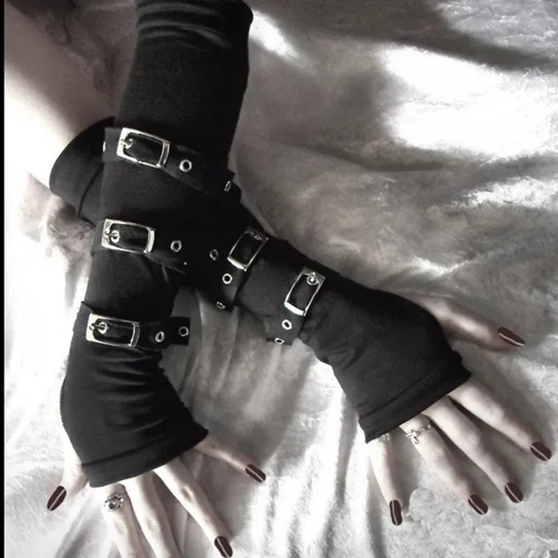 Dark fighter Gothic Adjustable Eyelet Cargo Gloves