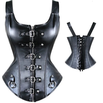 Faux Leather Harness Court Shaper