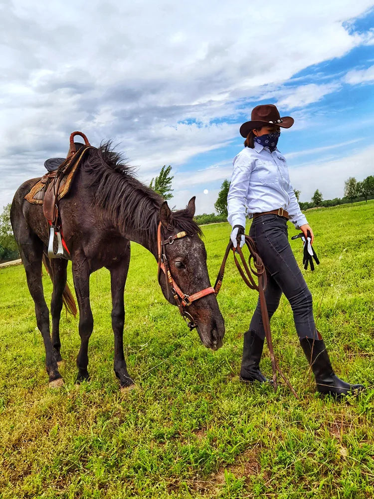 Western Cowboy Hat With Wide Brim Punk Leather Belt