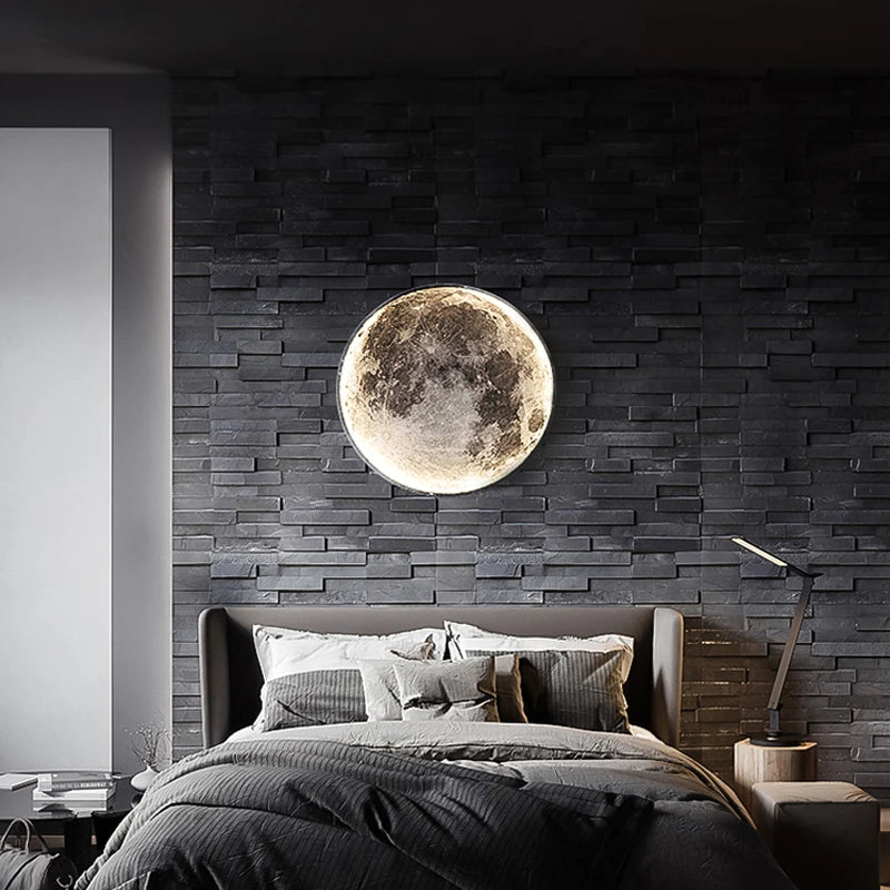 Modern LED Wall Lamp Moon Indoor Lighting